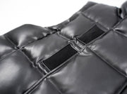Velcro Placket Leather Down Vest