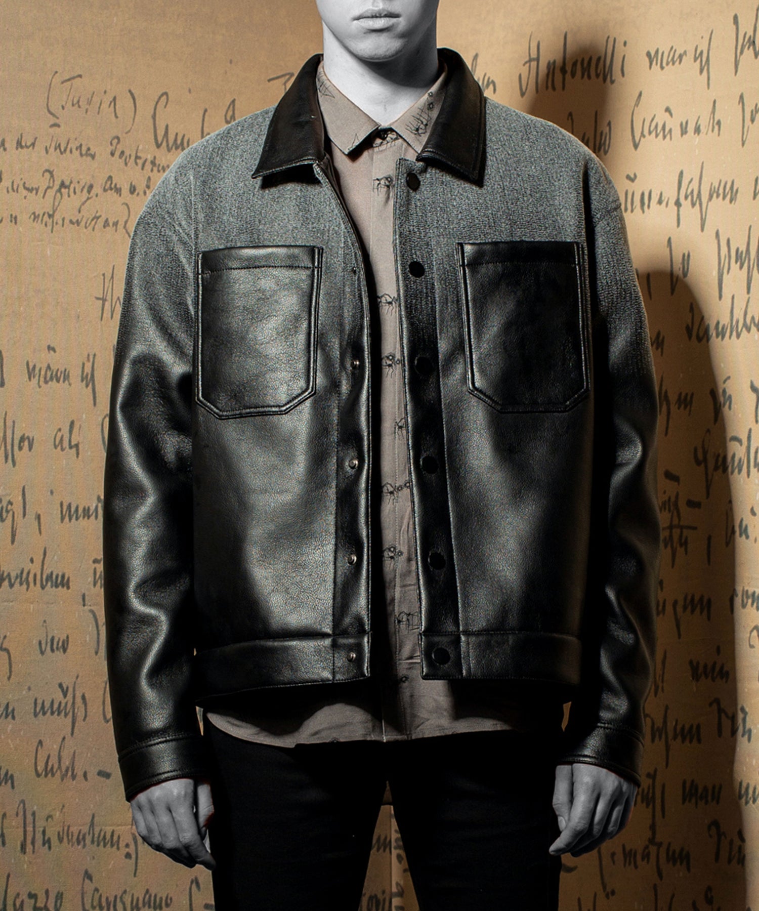 The Patriarch Felt-Leather Gradient Jacket – Imperfection Studio