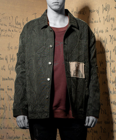 IMPERFECTION knit patches jacket